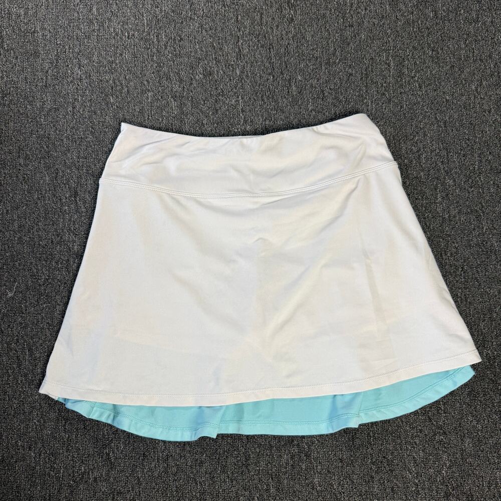 Vintage Y2k Swing Pretty White Blue Flow Mini Golf Tennis Athletic Skirt Medium